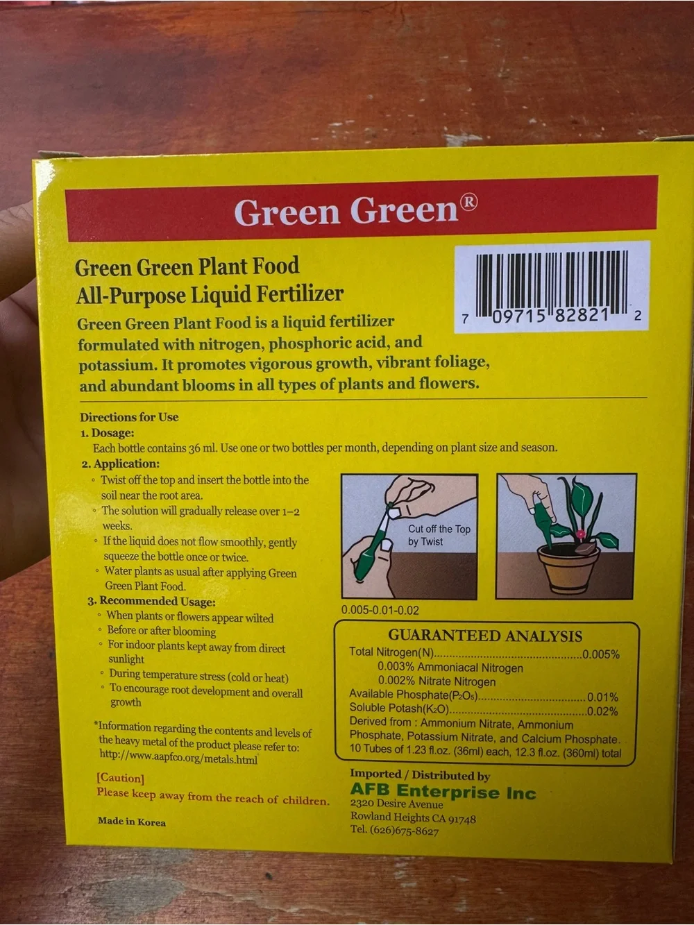 Green Green Plant Food All-Purpose Liquid Fertilizer